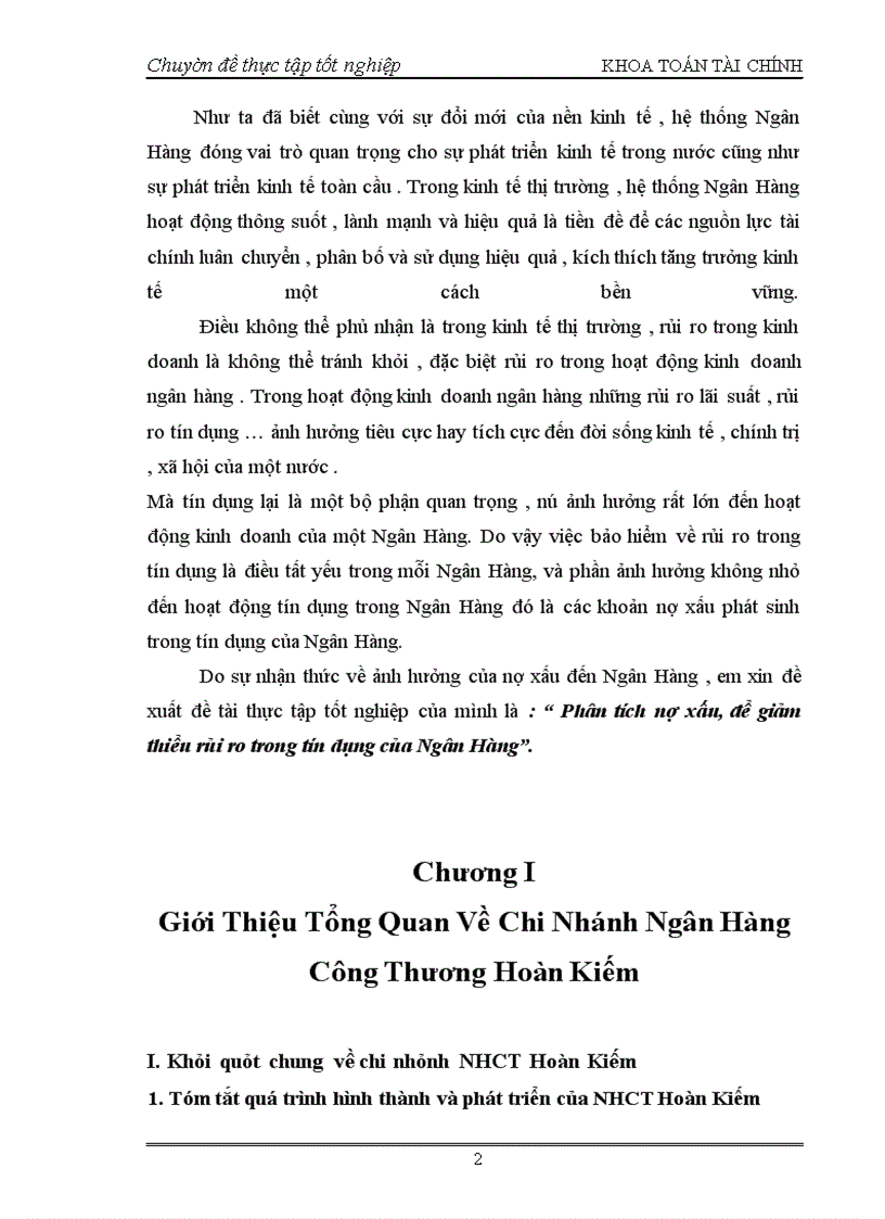 image for page Phân tích nợ xấu, để giảm thiểu rủi ro trong tín dụng của Ngân Hàng