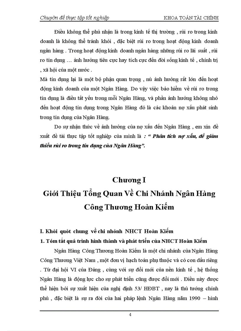 image for page Phân tích nợ xấu, để giảm thiểu rủi ro trong tín dụng của Ngân Hàng