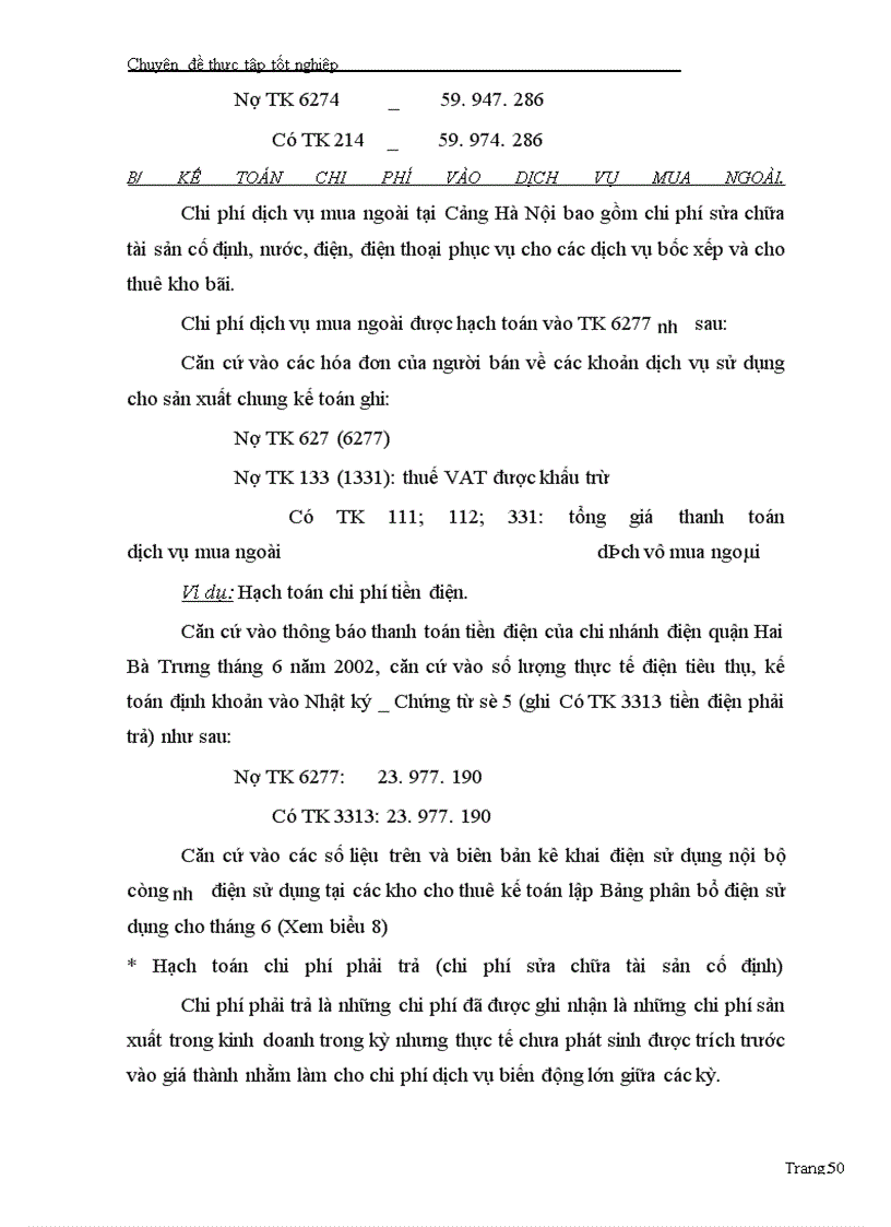 image for page Nhận xét và kiến nghị về công tác kế toán chi phí sản xuất và tính giá thành sản phẩm của doanh nghiệp cảng Hà Nội.