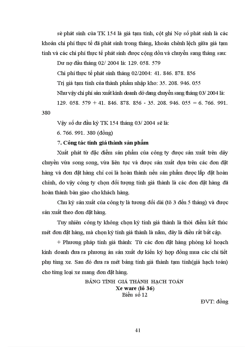 image for page Công tác kế toán chi phí và tính giá thành sản xuất sản phẩm để viết báo cáo thực tập