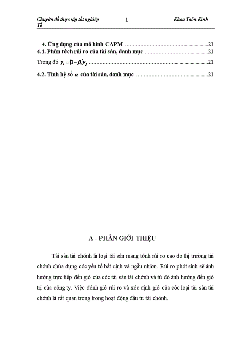 image for page Ước lượng phần bù rủi ro cho thị trường và áp dụng đối với các cổ phiếu Ngành vận tải trên thị trường chứng khoán Việt Nam