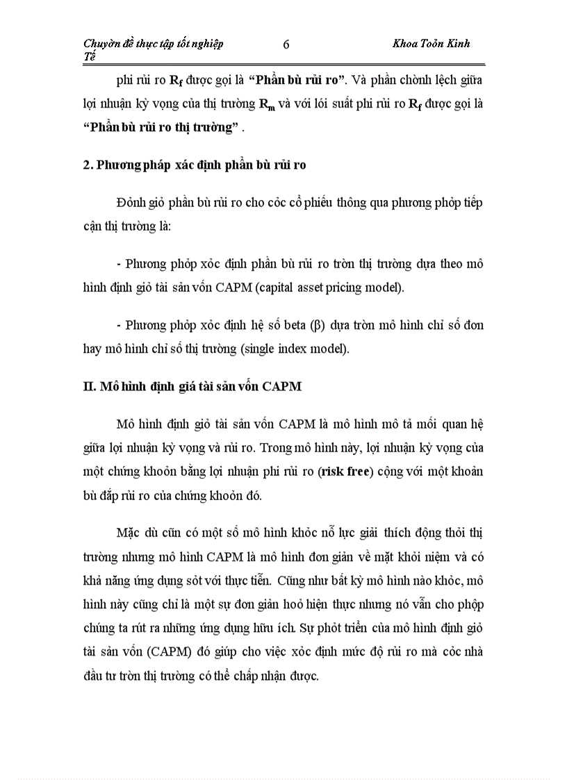 image for page Ước lượng phần bù rủi ro cho thị trường và áp dụng đối với các cổ phiếu Ngành vận tải trên thị trường chứng khoán Việt Nam