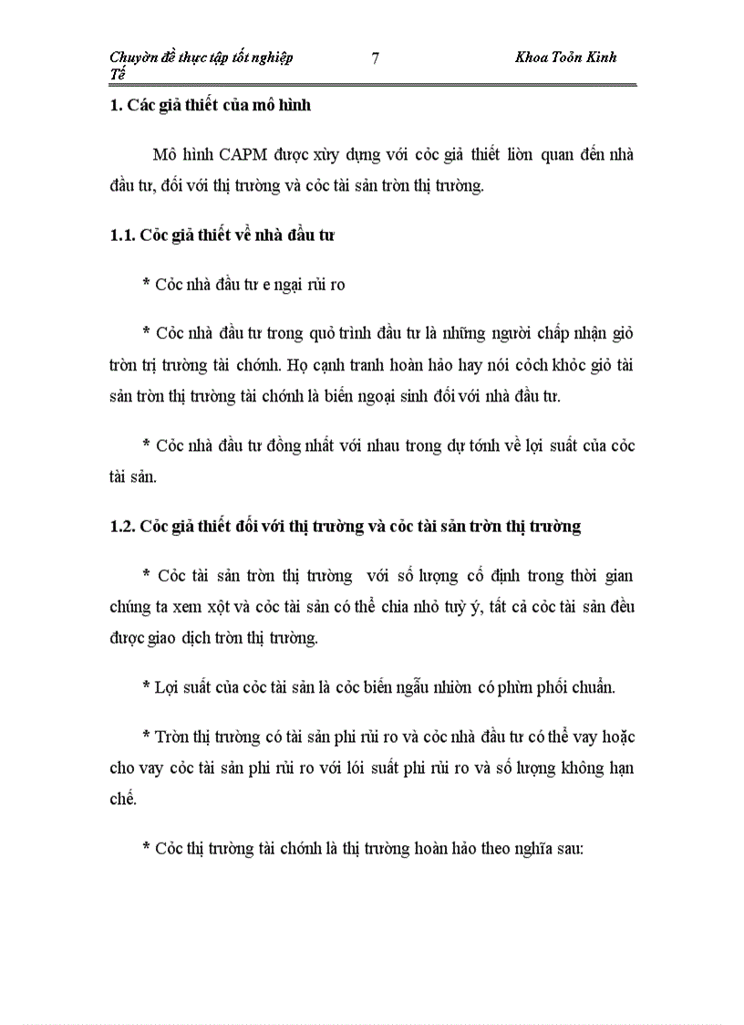 image for page Ước lượng phần bù rủi ro cho thị trường và áp dụng đối với các cổ phiếu Ngành vận tải trên thị trường chứng khoán Việt Nam