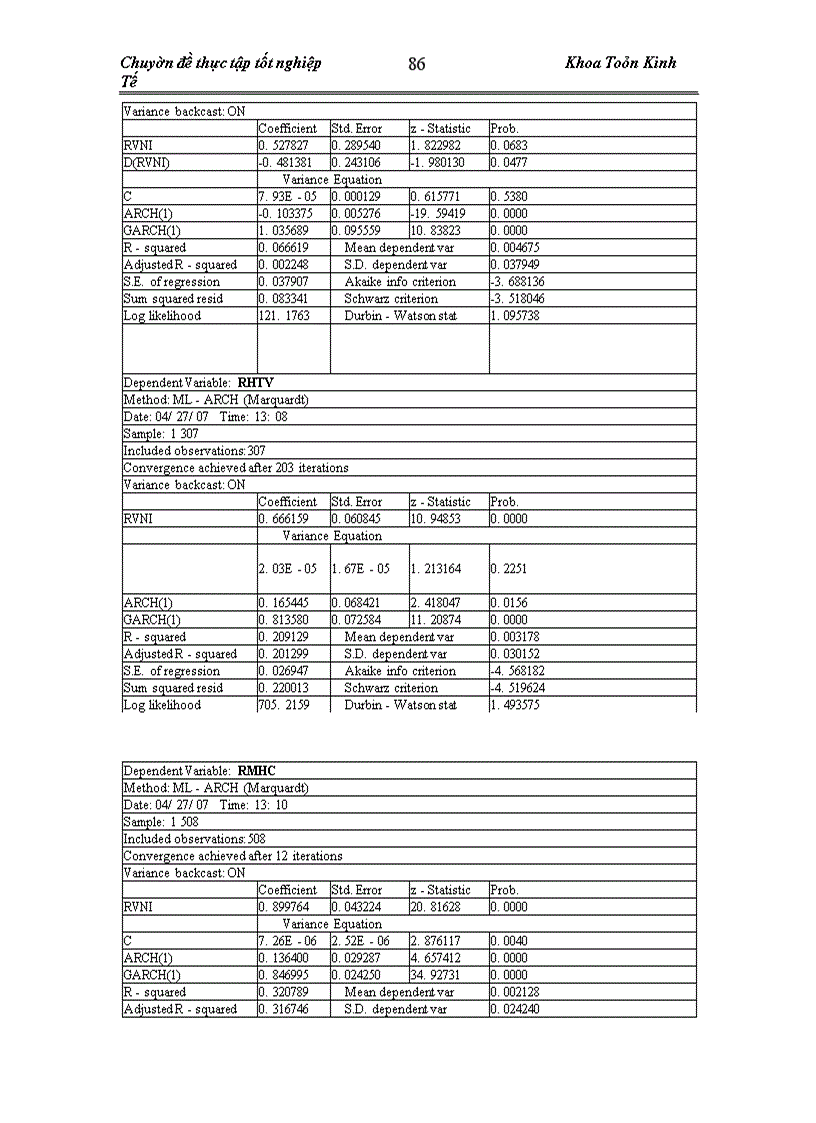 image for page Ước lượng phần bù rủi ro cho thị trường và áp dụng đối với các cổ phiếu Ngành vận tải trên thị trường chứng khoán Việt Nam