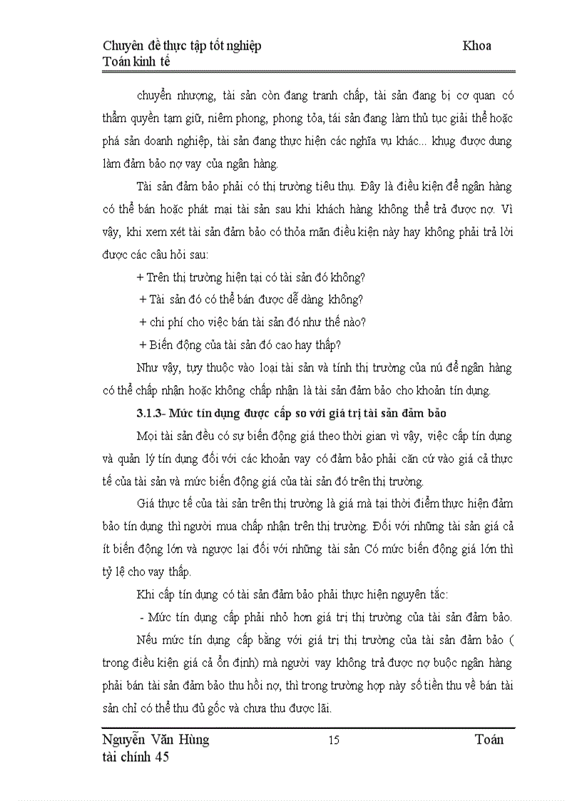 image for page Phân tích và đánh giá rủi ro trong hoạt động cho vay ở Ngân hàng VIB với tài sản cầm cố là cổ phiếu.