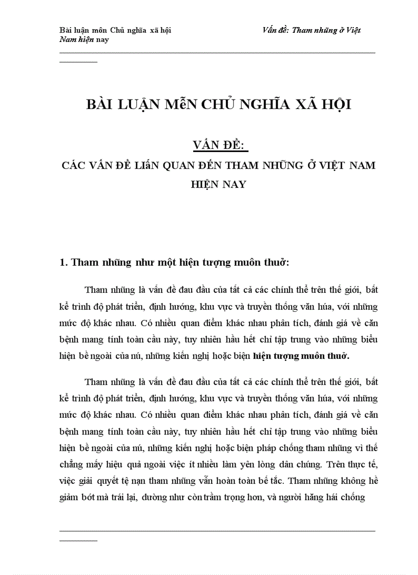 image for page Tham nhũng ở Việt Nam hiện nay