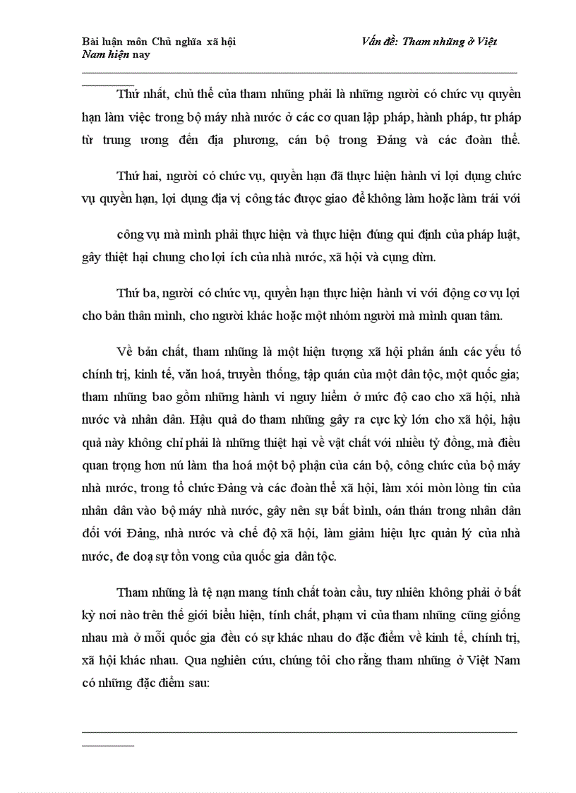 image for page Tham nhũng ở Việt Nam hiện nay