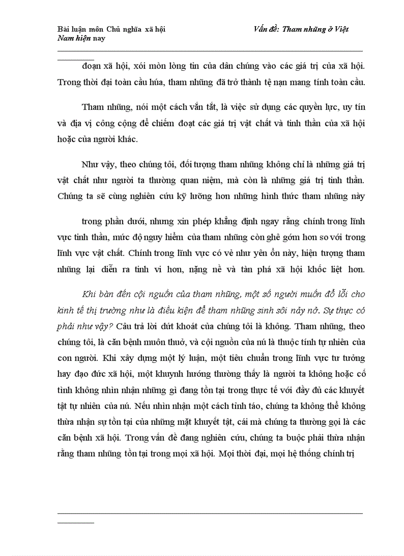 image for page Tham nhũng ở Việt Nam hiện nay