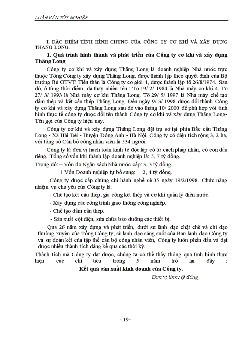 image for page Tổ chức kế toán tập hợp chi phí sản xuất và tính giá thành sản phẩm tại Công ty cơ khí và xây dựng Thăng Long