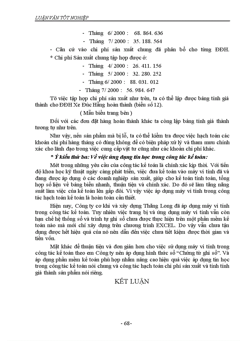 image for page Tổ chức kế toán tập hợp chi phí sản xuất và tính giá thành sản phẩm tại Công ty cơ khí và xây dựng Thăng Long