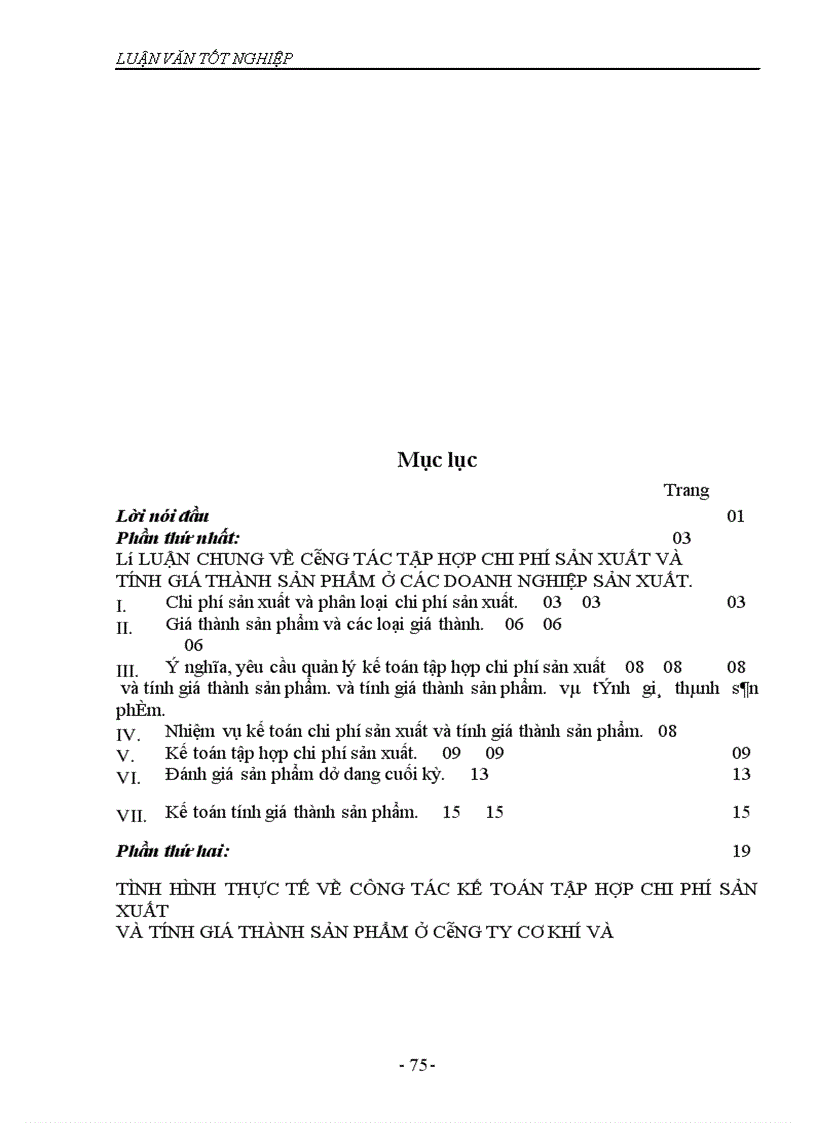 image for page Tổ chức kế toán tập hợp chi phí sản xuất và tính giá thành sản phẩm tại Công ty cơ khí và xây dựng Thăng Long