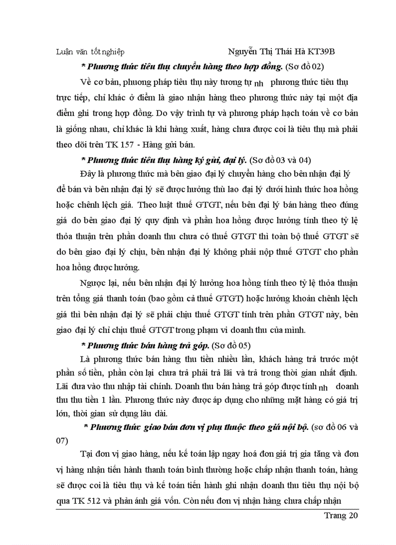 image for page Hoàn thiện hạch toán tiêu thụ thành phẩm và xác định kết quả tiêu thụ thành phẩm tại Công ty Dệt - May Hà Nội