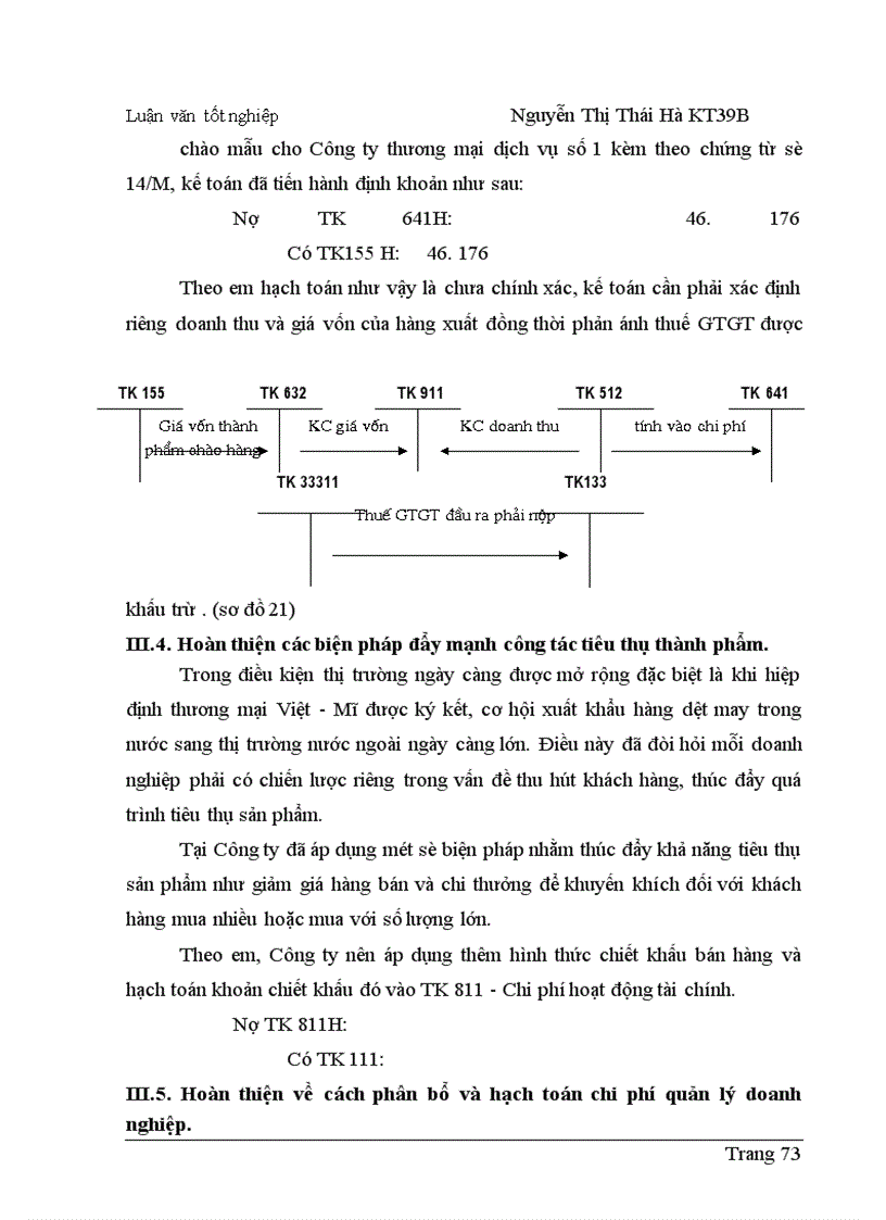 image for page Hoàn thiện hạch toán tiêu thụ thành phẩm và xác định kết quả tiêu thụ thành phẩm tại Công ty Dệt - May Hà Nội