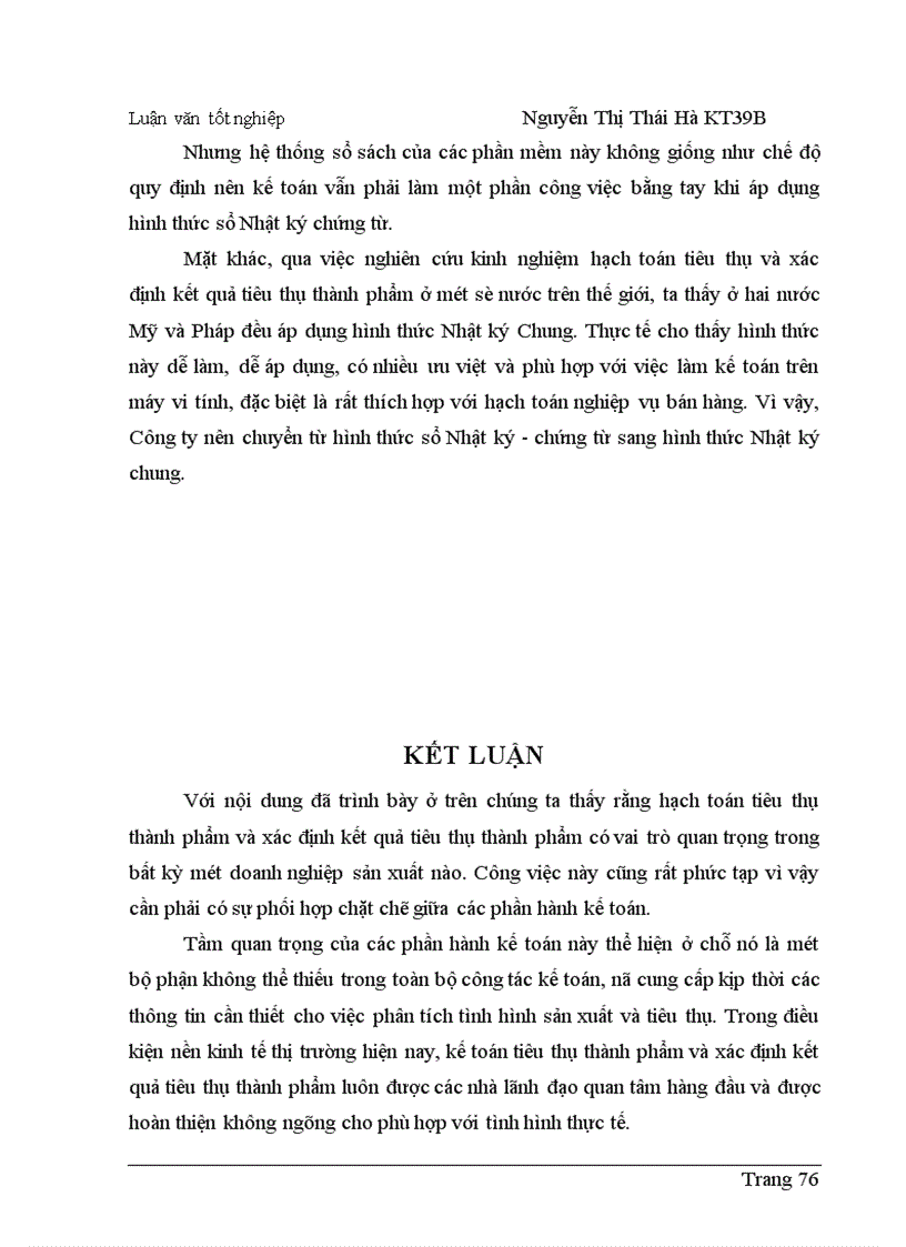 image for page Hoàn thiện hạch toán tiêu thụ thành phẩm và xác định kết quả tiêu thụ thành phẩm tại Công ty Dệt - May Hà Nội