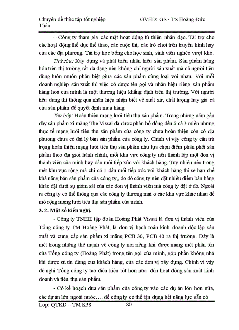 image for page Đẩy mạnh tiêu thụ sản phẩm của Công ty TNHH tập đòan Hoàng Phát Vissai