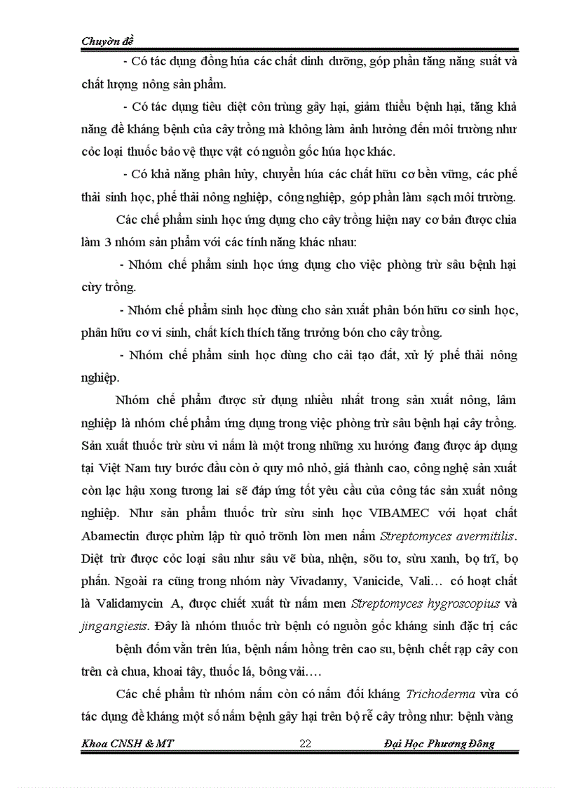 image for page Công nghệ sản xuất thuôc trừ sâu vi nấm