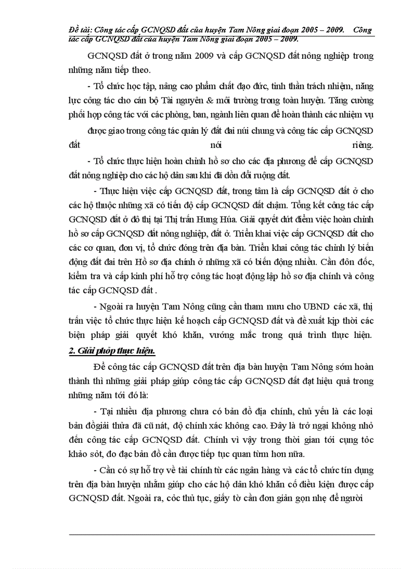 image for page Công tác cấp giấy chứng nhận quyền sử dụng đất của huyện Tam Nông, tỉnh Phú Thọ giai đoạn 2005-2009