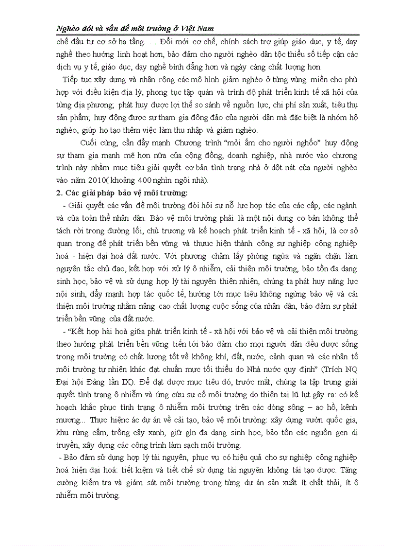 image for page Nghèo đói và vấn đề môi trường ở Việt Nam