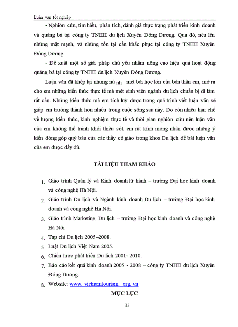 image for page Thực trạng hoạt động quảng bá và các giải pháp để nâng cao hiệu quả hoạt động quảng bá ở Công ty TNHH du lịch Xuyên Đông Dương