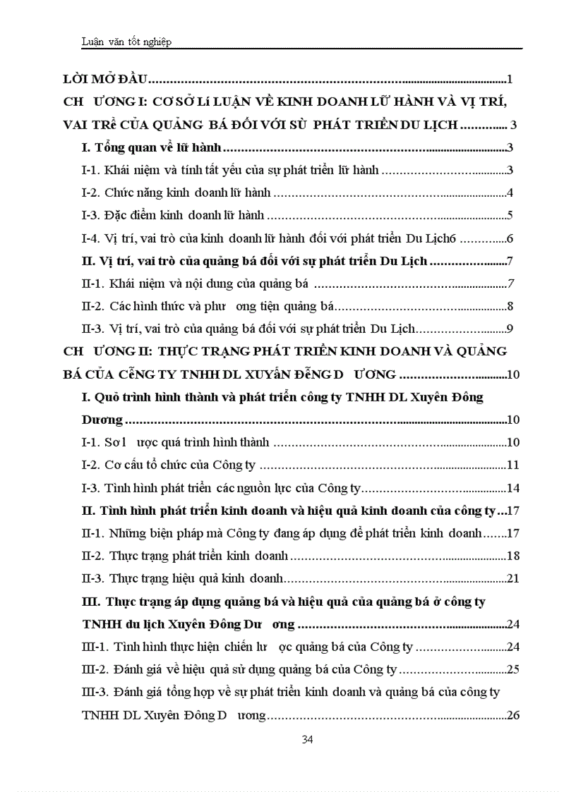 image for page Thực trạng hoạt động quảng bá và các giải pháp để nâng cao hiệu quả hoạt động quảng bá ở Công ty TNHH du lịch Xuyên Đông Dương
