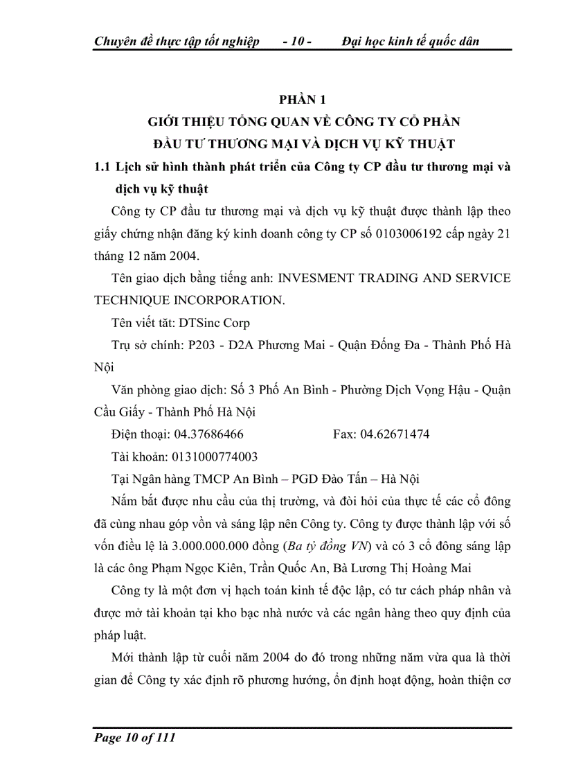 image for page Hoàn thiện kế toán chi phí sản xuất và tính giá thành sản phẩm xây lắp tại Công ty cổ phần đầu tư thương mại và dịch vụ kỹ thuật