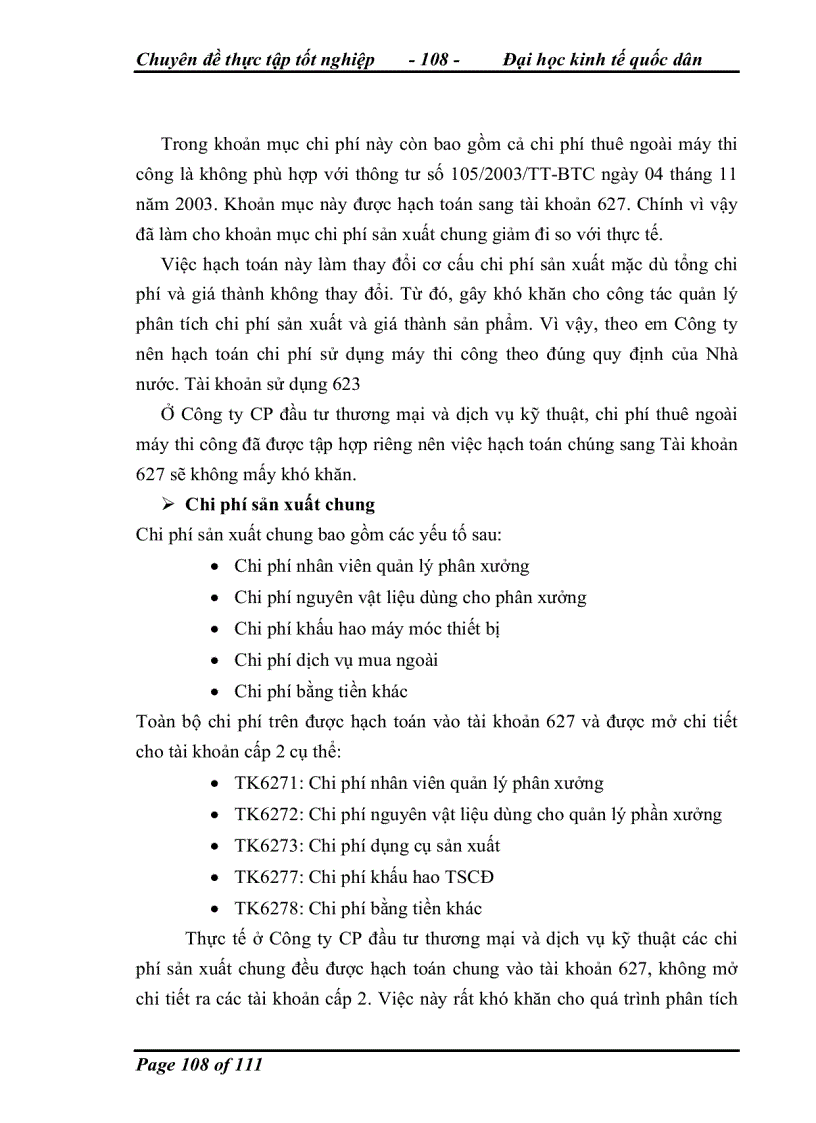 image for page Hoàn thiện kế toán chi phí sản xuất và tính giá thành sản phẩm xây lắp tại Công ty cổ phần đầu tư thương mại và dịch vụ kỹ thuật
