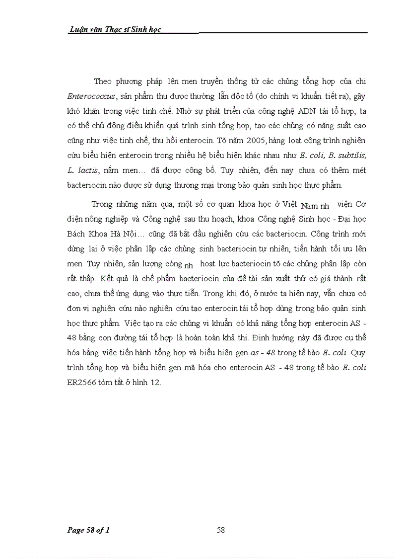 image for page Tổng hợp và biểu hiện gen mã hóa cho enterocin AS-48 của vi khuẩn Enterococcus faecium trong tế bào Escherichia coli ER2566