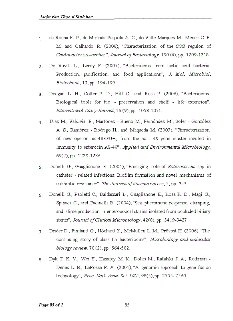 image for page Tổng hợp và biểu hiện gen mã hóa cho enterocin AS-48 của vi khuẩn Enterococcus faecium trong tế bào Escherichia coli ER2566