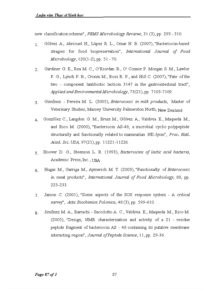 image for page Tổng hợp và biểu hiện gen mã hóa cho enterocin AS-48 của vi khuẩn Enterococcus faecium trong tế bào Escherichia coli ER2566