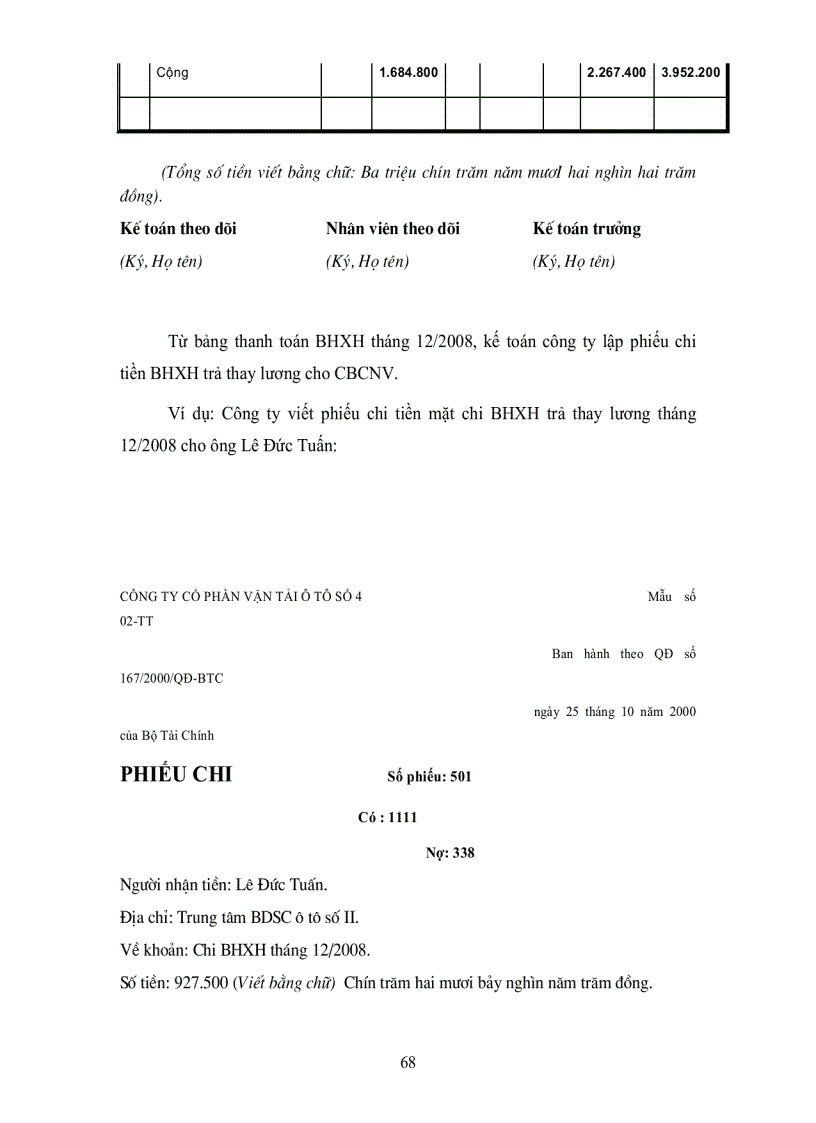 image for page Thực trạng kế toán tiền lương và các khoản trích theo lương tại công ty cp vận tải ô tô số 4