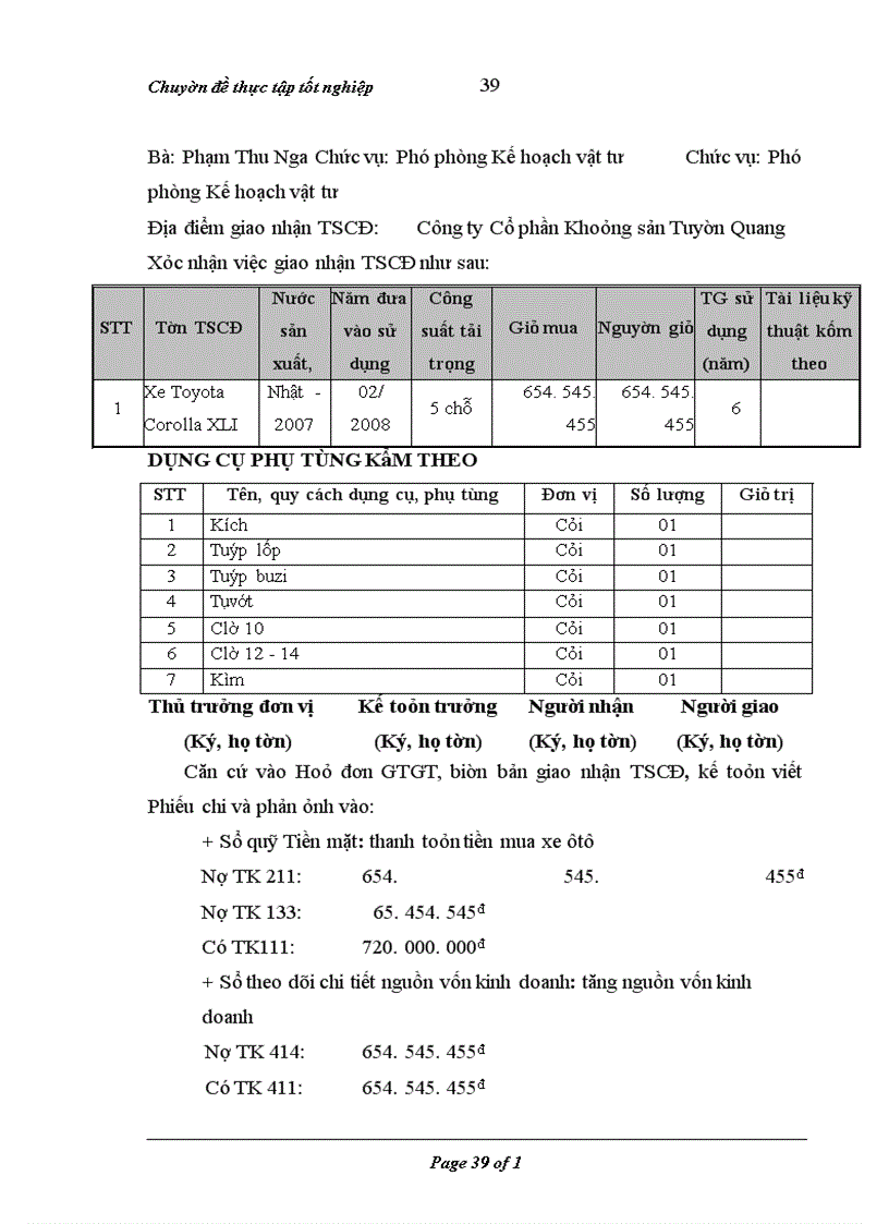 image for page Hoàn thiện hạch toán kế toán tài sản cố định tại Công ty Cổ phần Khoáng sản Tuyên Quang