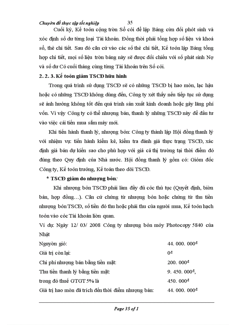 image for page Hoàn thiện hạch toán kế toán tài sản cố định tại Công ty Cổ phần Khoáng sản Tuyên Quang