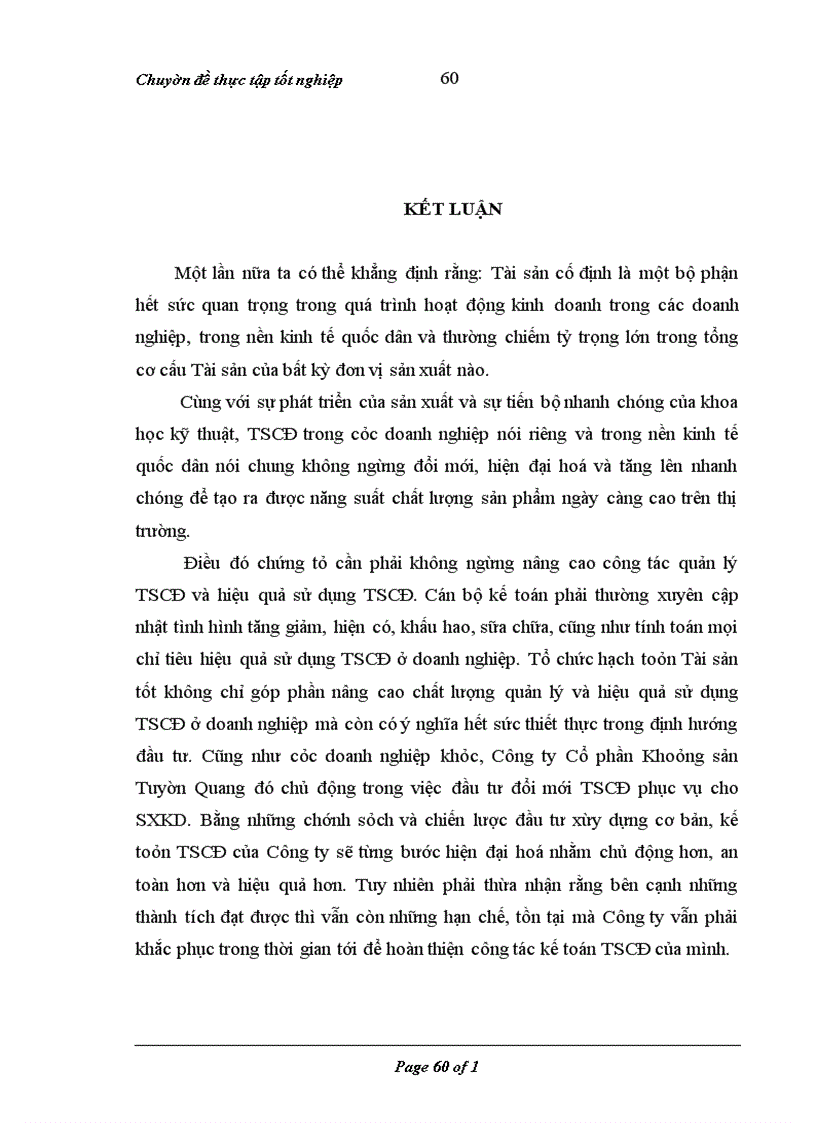 image for page Hoàn thiện hạch toán kế toán tài sản cố định tại Công ty Cổ phần Khoáng sản Tuyên Quang