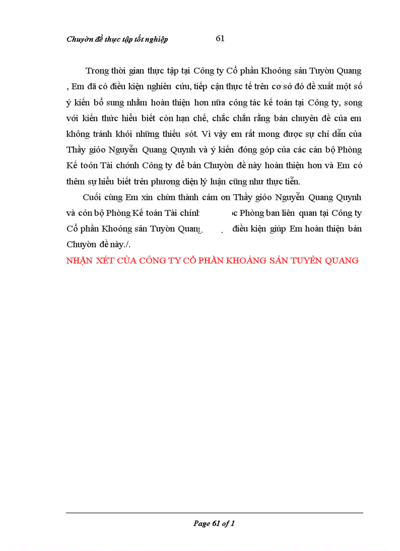 image for page Hoàn thiện hạch toán kế toán tài sản cố định tại Công ty Cổ phần Khoáng sản Tuyên Quang