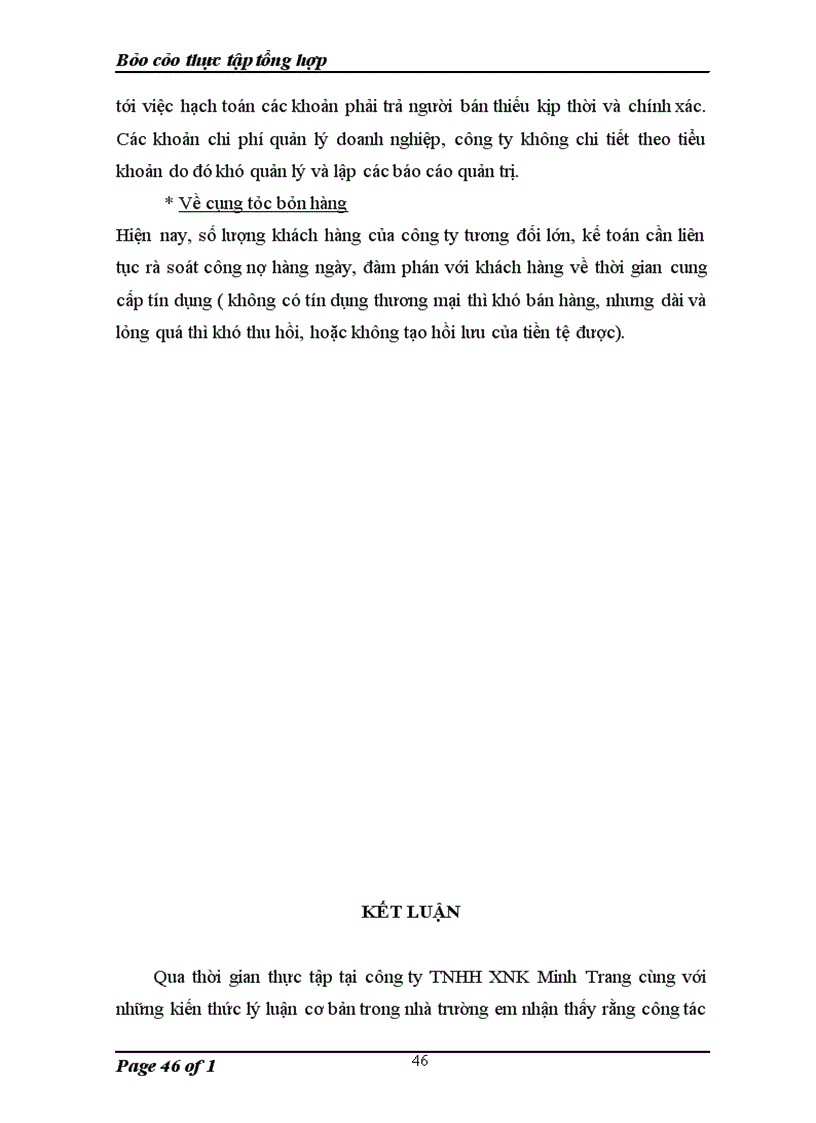 image for page Đặc điểm tổ chức hạch toán kế toán tại công ty TNHH XNK Minh Trang.