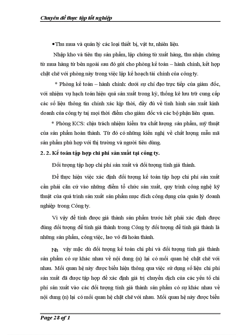 image for page Tổ chức công tác Hạch toán chi phí sản xuất và tính giá thành sản phẩm với việc tăng cường quản trị doanh nghiệp tại Công ty cổ phần công nghiệp Đông Hưng