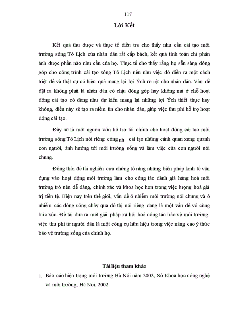 image for page Xây dựng mô hình xác định mức phí đóng góp của cộng đồng dân cư trực tiếp hưởng lợi từ việc cải thiện môi trường sông Tô Lịch giúp giảm bớt gánh nặng chi tiêu Ngân sách Nhà (Trường hợp nghiên cứu mẫu: Dự án cải tạo sông Tô Lịch)