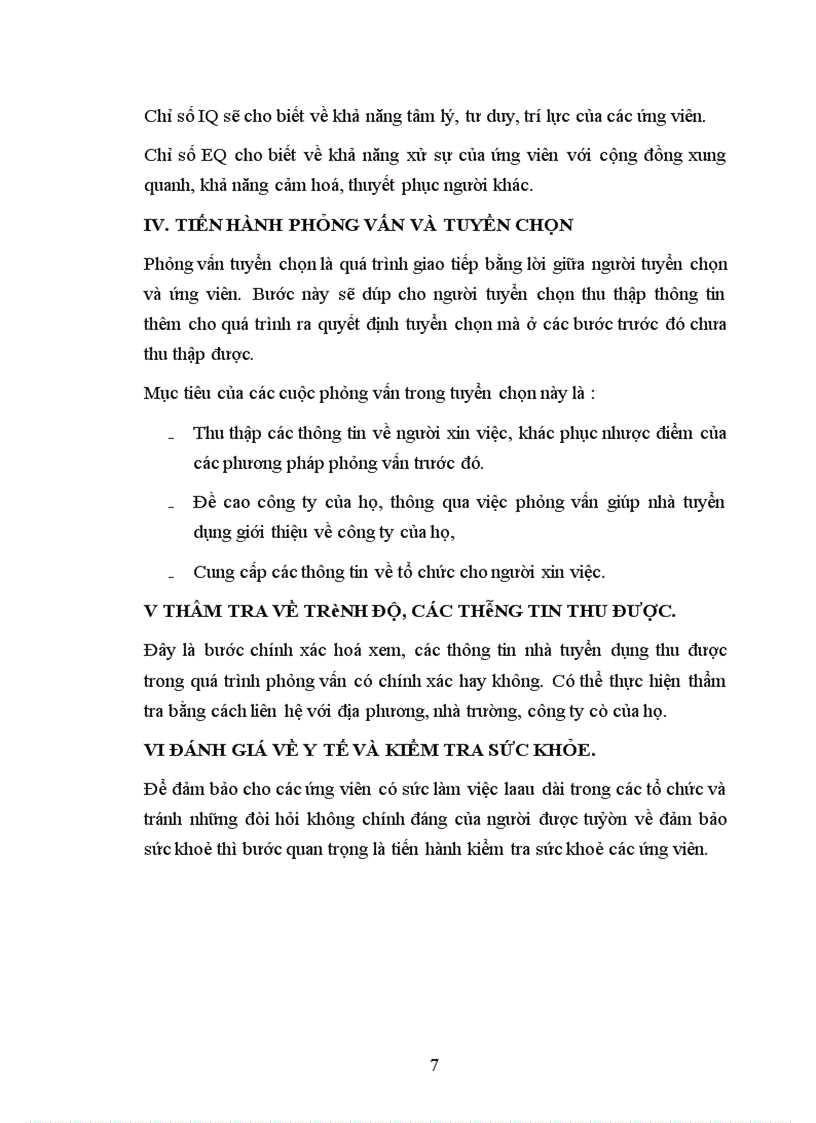 image for page Bình luận về quá trình tuyển dụng nhân sự tại một tổ chức