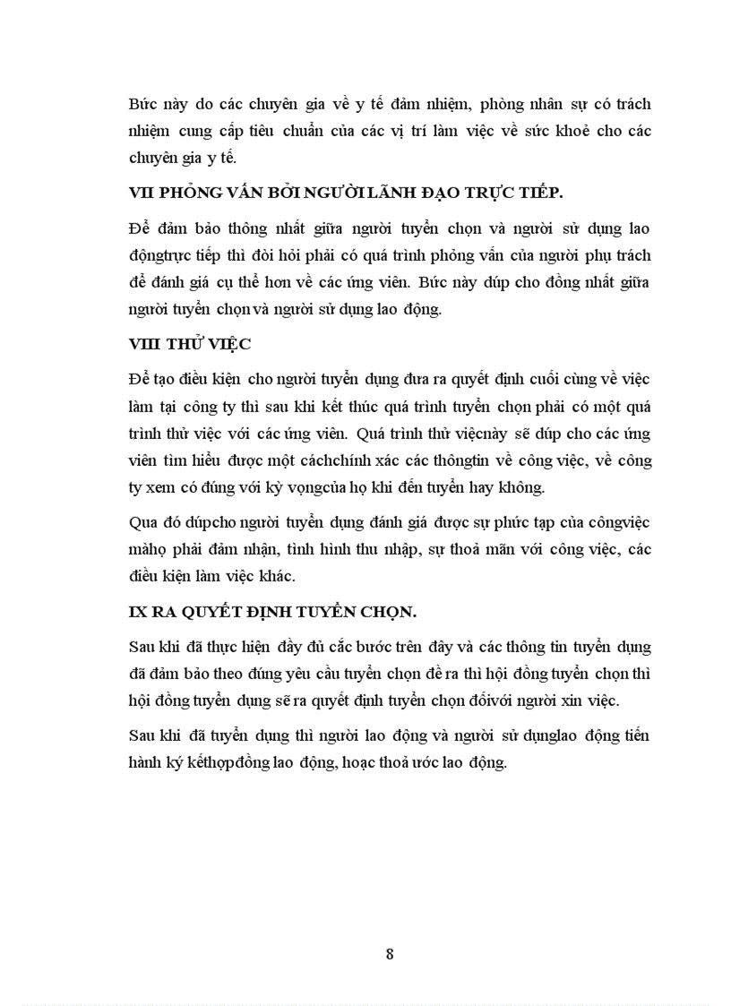 image for page Bình luận về quá trình tuyển dụng nhân sự tại một tổ chức