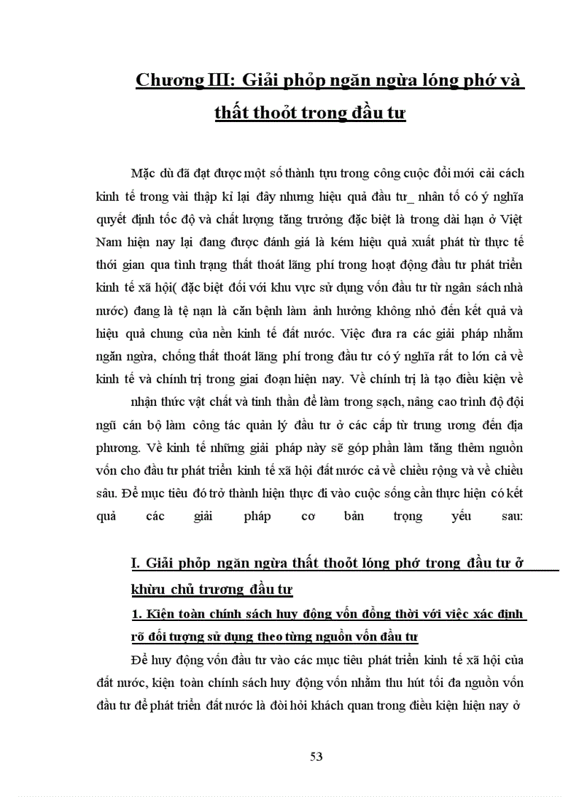 image for page Thất thoát lãng phí trong đầu tư. Thực trạng và giải pháp