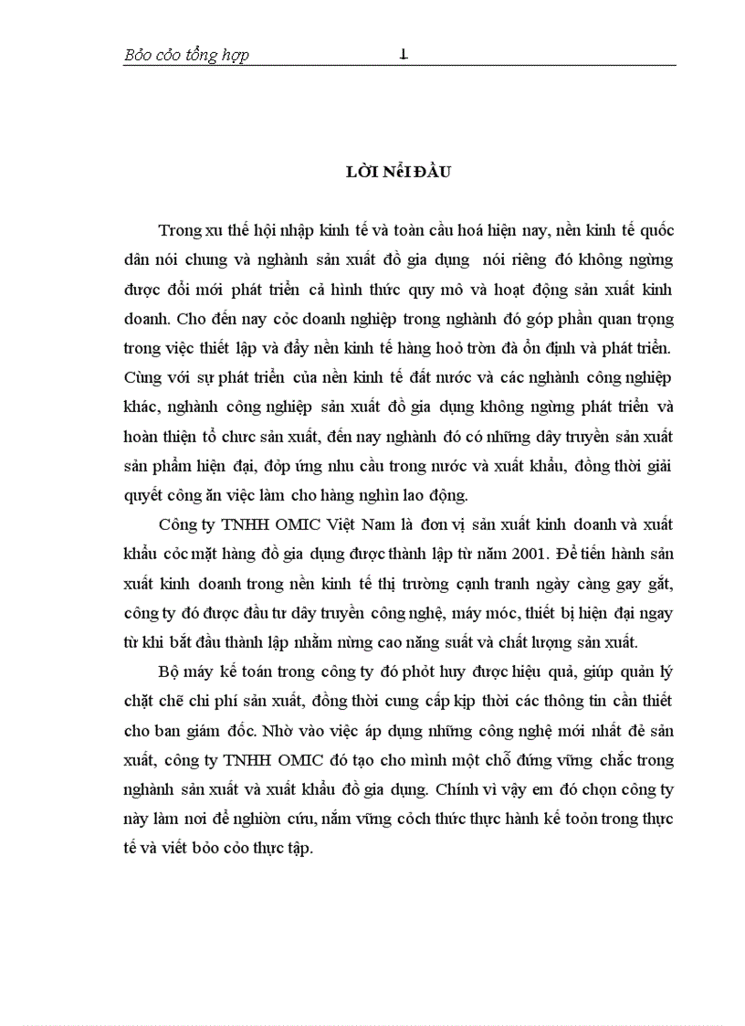 image for page Bộ máy kế toán và tổ chức công tác kế toán tại công ty TNHH Omic Việt Nam