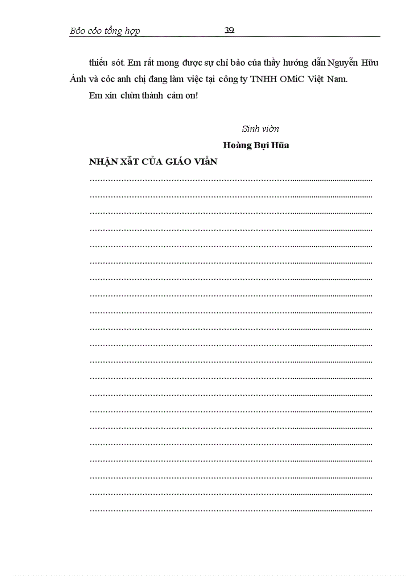 image for page Bộ máy kế toán và tổ chức công tác kế toán tại công ty TNHH Omic Việt Nam