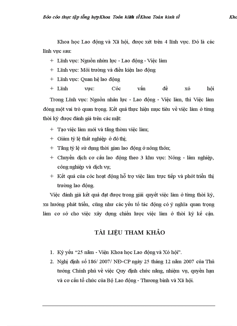 image for page Báo cáo Thực tập Tổng hợp tại Viện Khoa học Lao động và Xã hội.