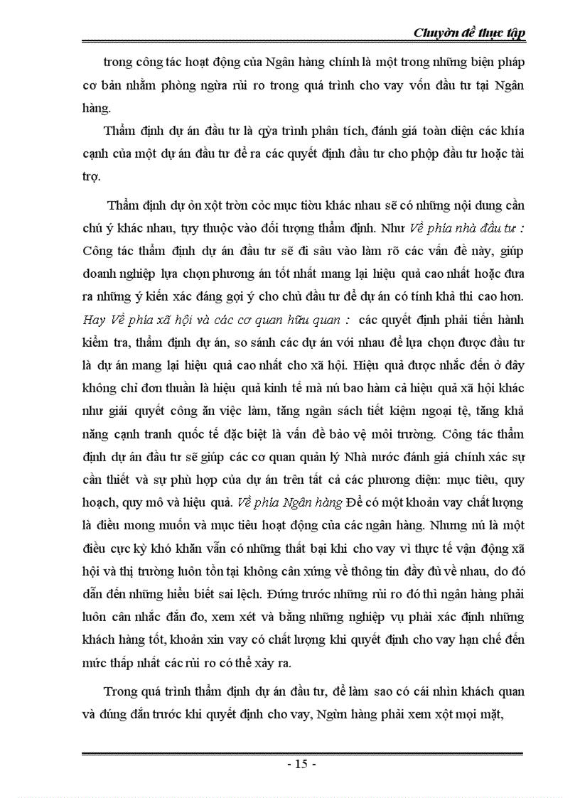 image for page Nâng cao chất lượng thẩm định tài chính dự án đầu tư tài Sở giao dịch 1 Ngân hàng Công thương Việt Nam