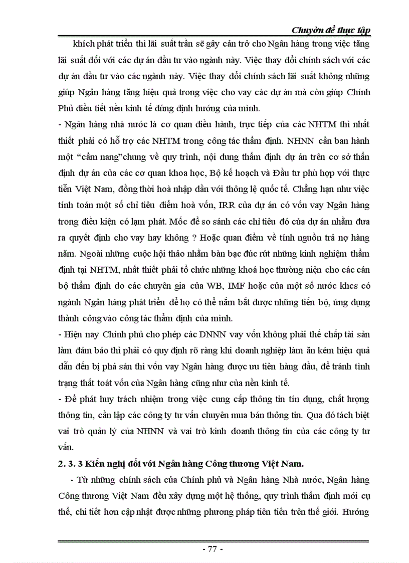 image for page Nâng cao chất lượng thẩm định tài chính dự án đầu tư tài Sở giao dịch 1 Ngân hàng Công thương Việt Nam