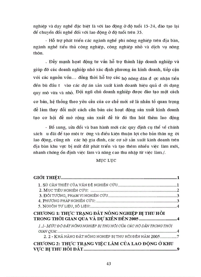 image for page Đánh giá hiện trạng việc làm của lao động ở khu vực chuyển đổi mục đích sử dụng đất nông nghiệp