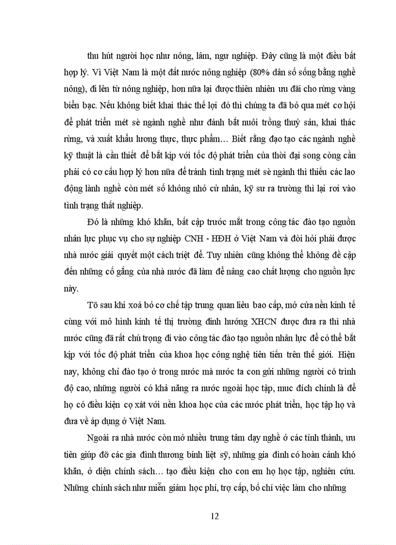 image for page Những giải pháp để nâng cao hiệu quả của đào tạo và sử dụng nguồn nhân lực phục vụ cho sự nghiệp CNH-HĐH ở Việt Nam.