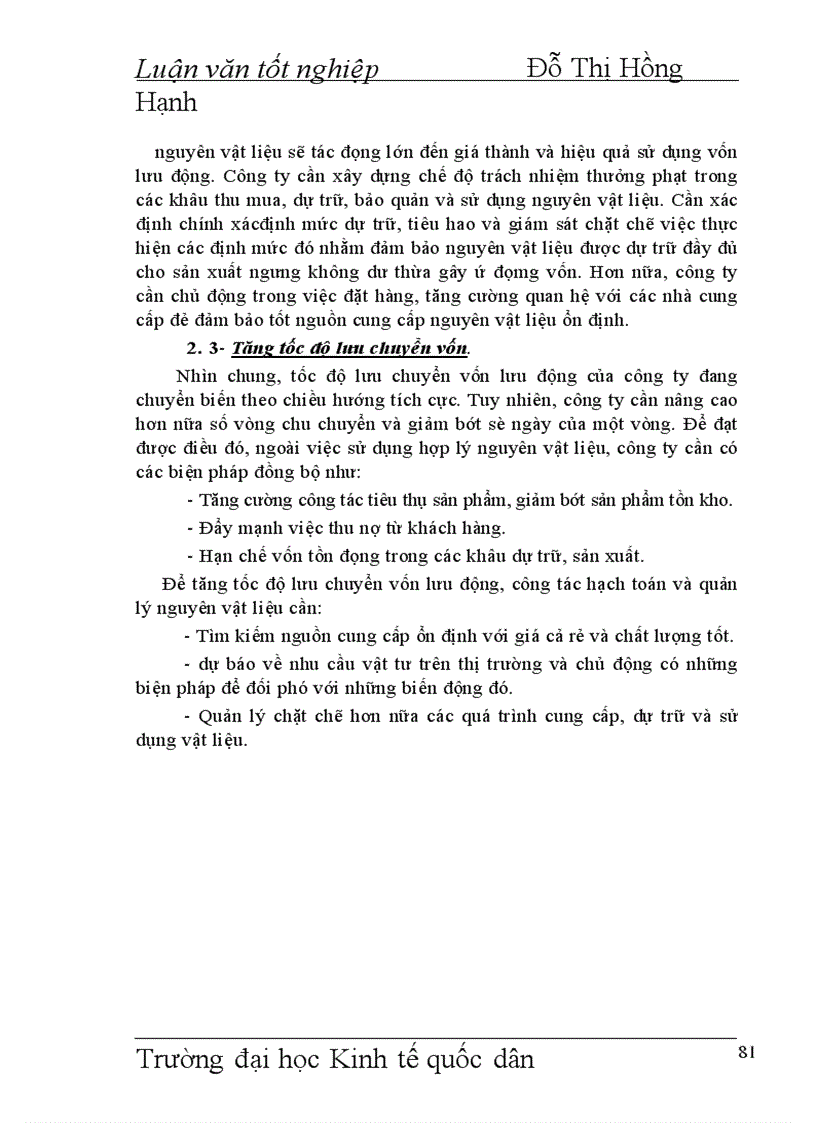 image for page Hoàn thiện công tác hạch toán kế toán nguyên vật liệu với việc nâng cao hiệu quả sử dụng vốn lưu động tại công ty cao su Sao Vàng