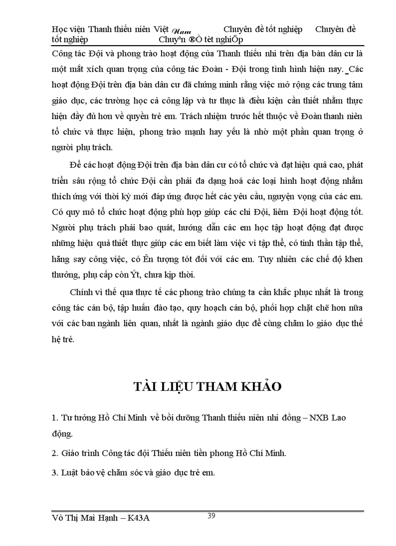 image for page Đoàn TNCS Hồ Chí Minh phường Mai Dịch quận Cầu Giấy với công tác thiếu niên nhi đồng trên địa bàn dân cư