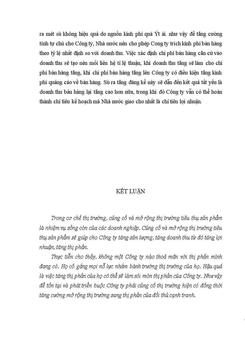 image for page Đề xuất một số ý kiến nhằm củng cố và mở rộng thị trường tiêu thụ sản phẩm của Công ty Bia Hà Nội